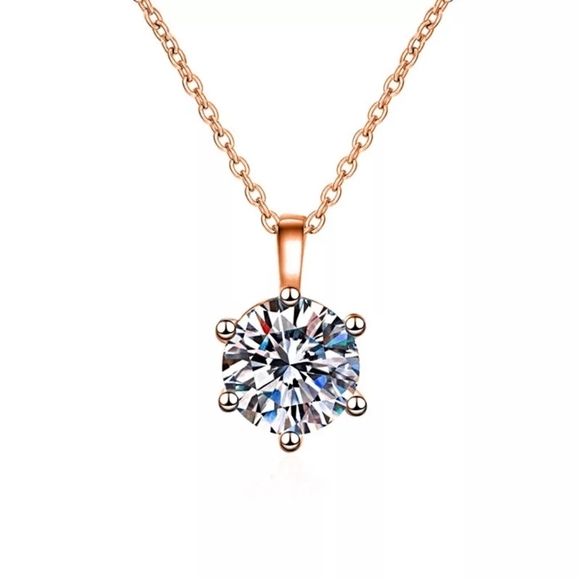 🌹NEW Luxury Rose Gold Zircon Necklace - Picture 2 of 3